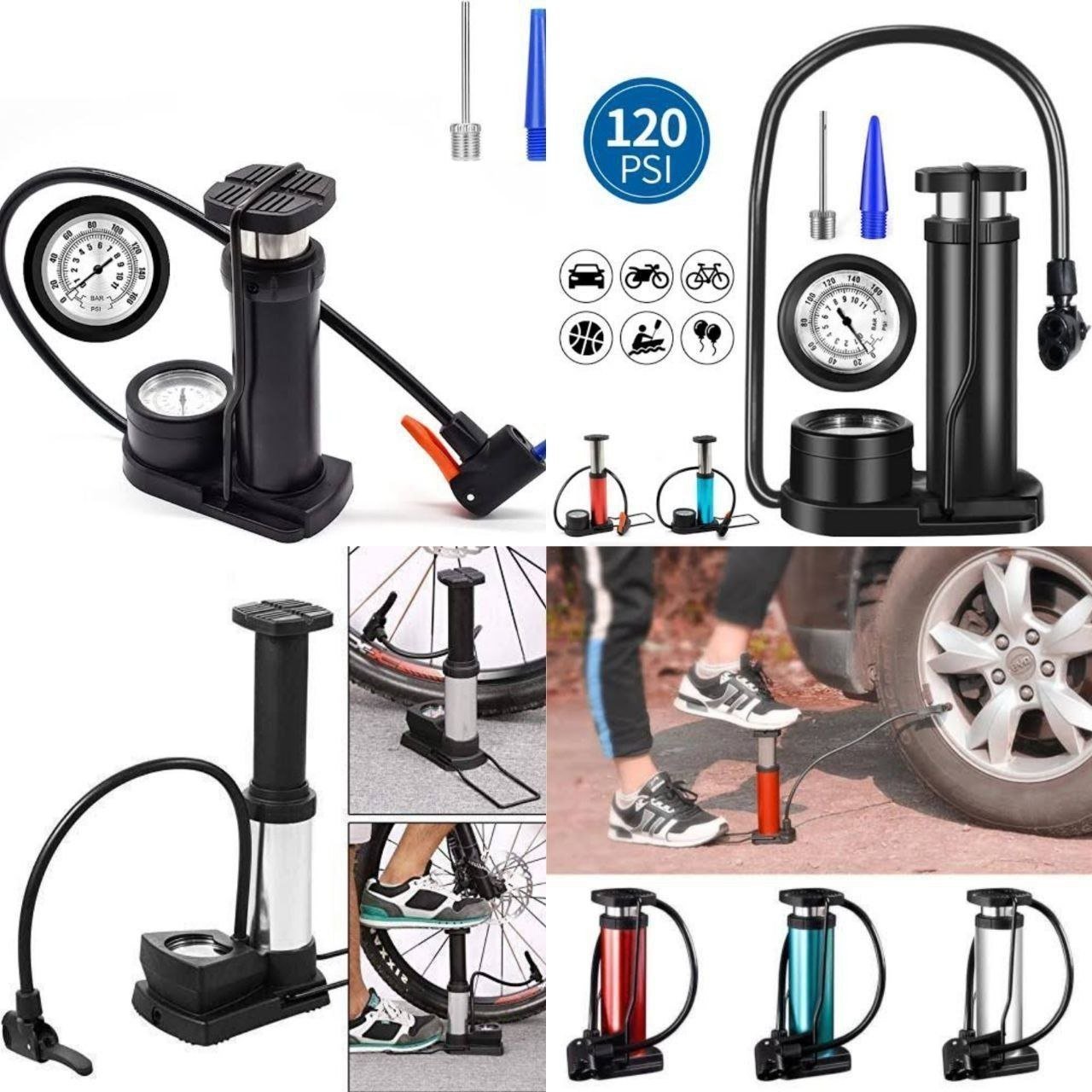 Mini Foot Air Pump (Black Heavy)
